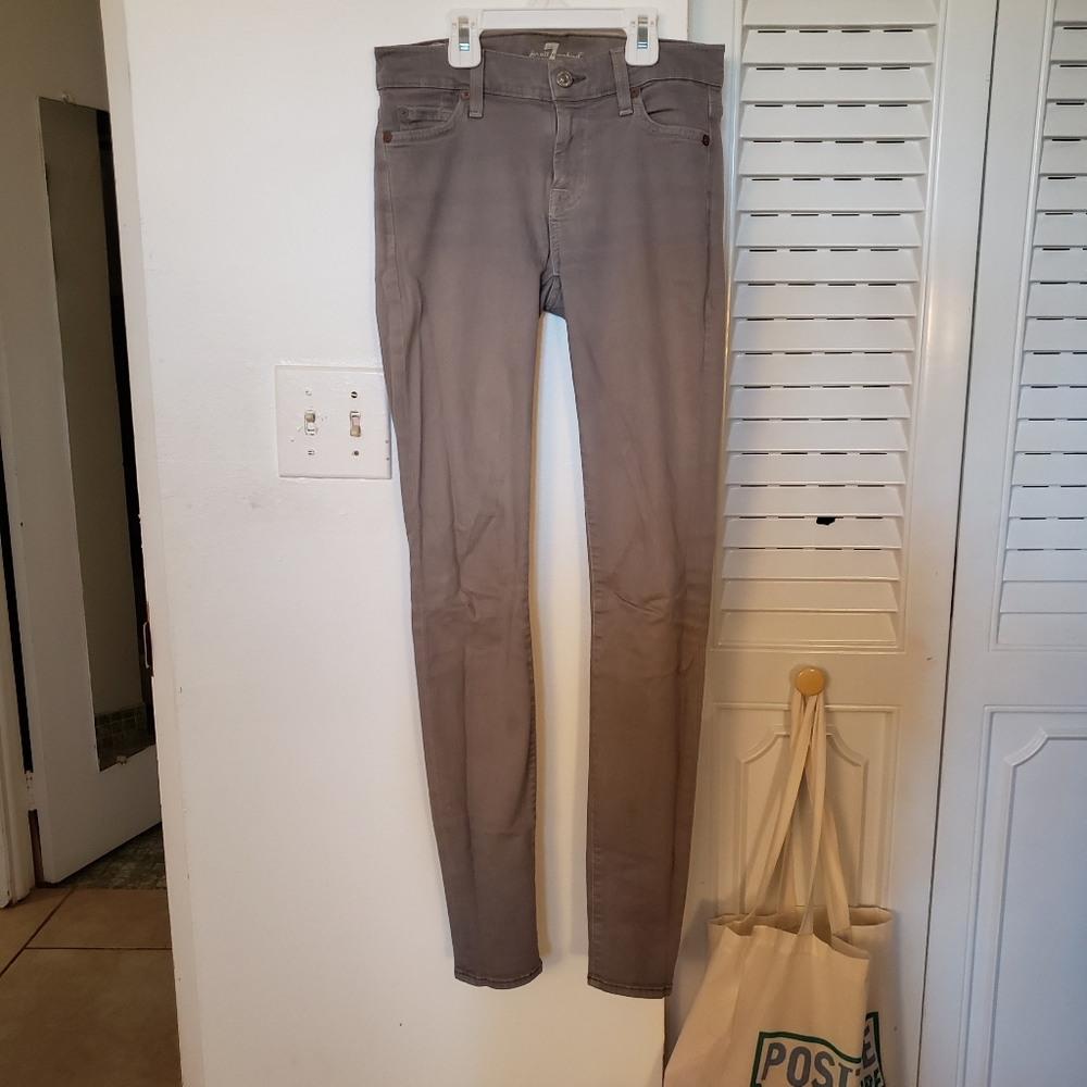 7 FOR ALL MANKIND Grey Skinny Jeans